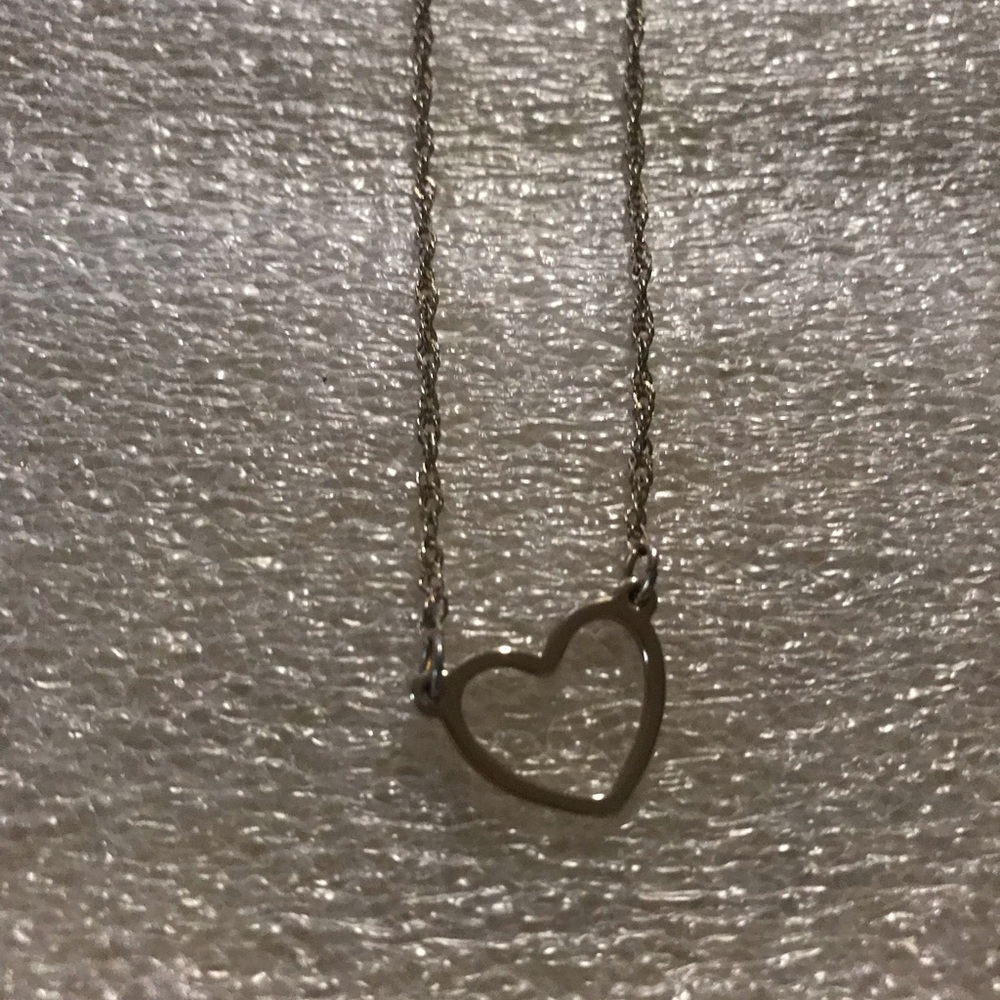 LC heart silver necklace necklace